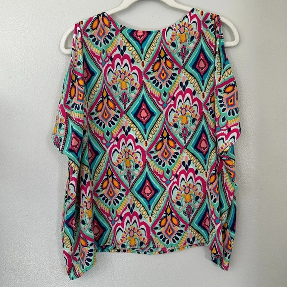 Lilly Pulitzer Trace Cold Shoulder Silk Top - Crown Jewel - Picture 8 of 8